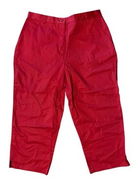 Vintage 90’s “deadstock”Basic Editions Red Casual Women’s Capri Pants NWT